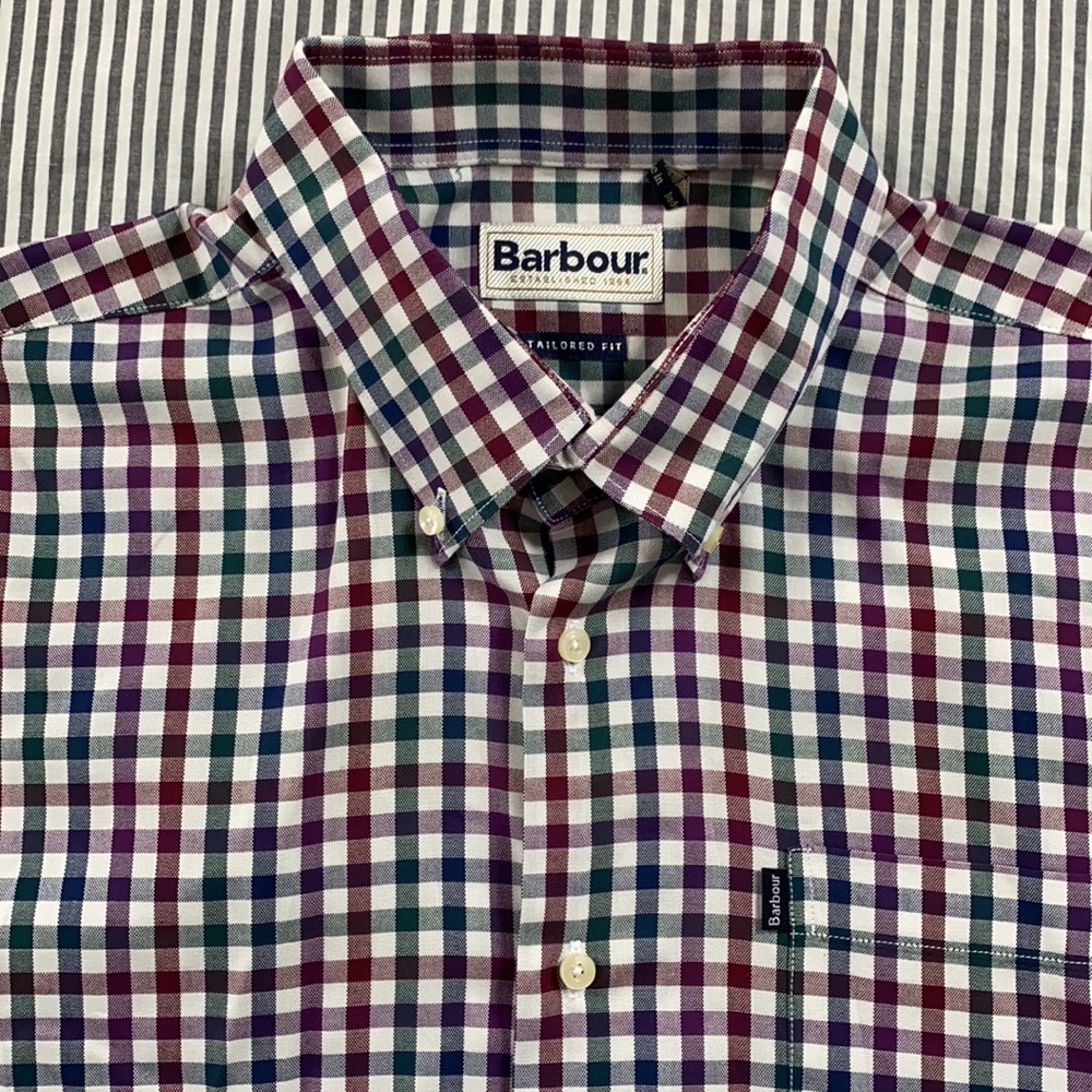 Barbour Men’s Tailored Fit Dress Shirt Large
